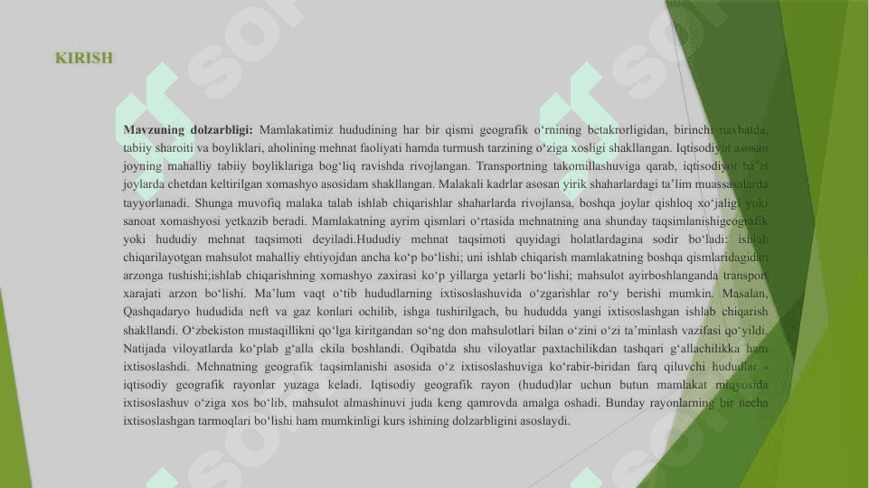 O`zbekistonni iqtisodiy-geografik rayonlashtirish 3