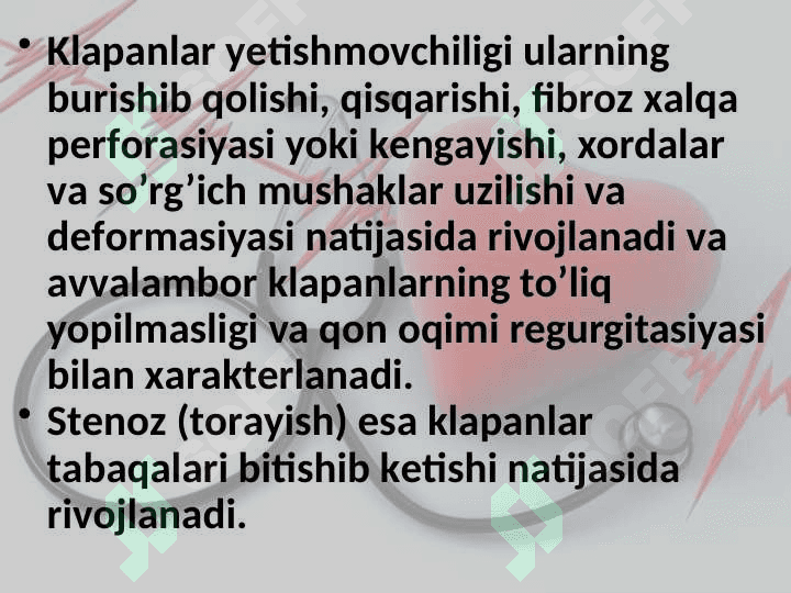 Yurak mitral va aortal nuqsonlari 3