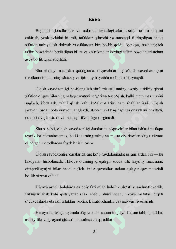 O'qish savodxonligi darslarida hikoya o'tish uslubiyati 3
