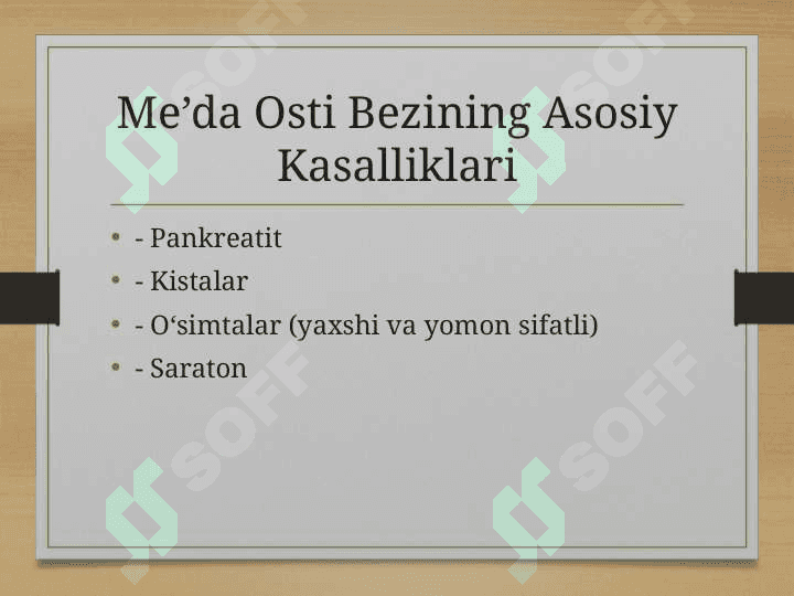 Me'da Osti Bezi Operatsiyalari 3