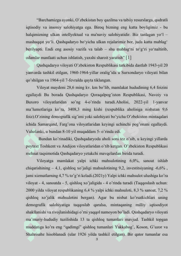 Qashqadaryo viloyatining iqdisodiy geografik tavsifi 3