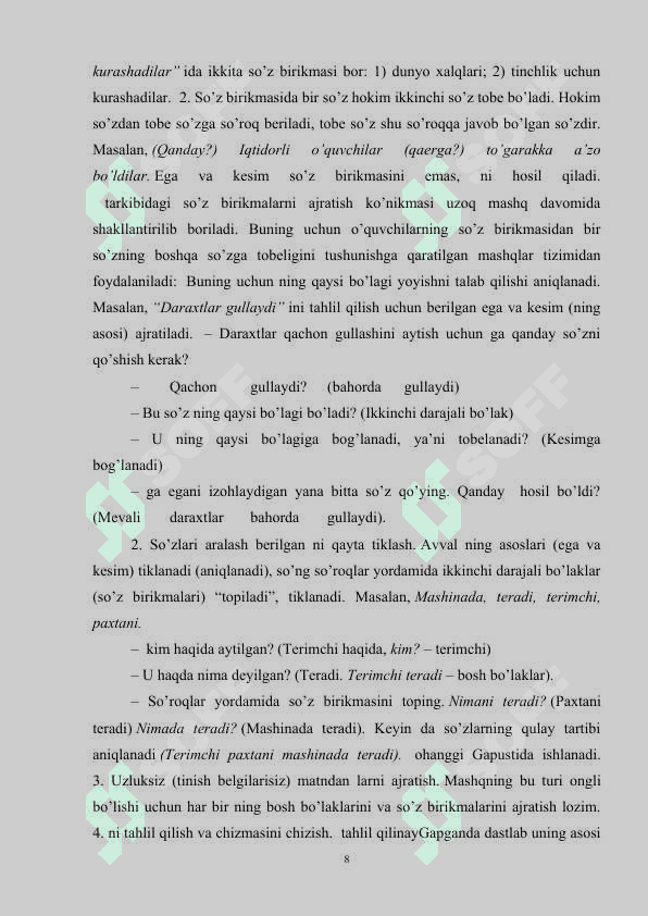SAVOD O'RGATISH DAVRIDA GAP USTIDA ISHLASH 7