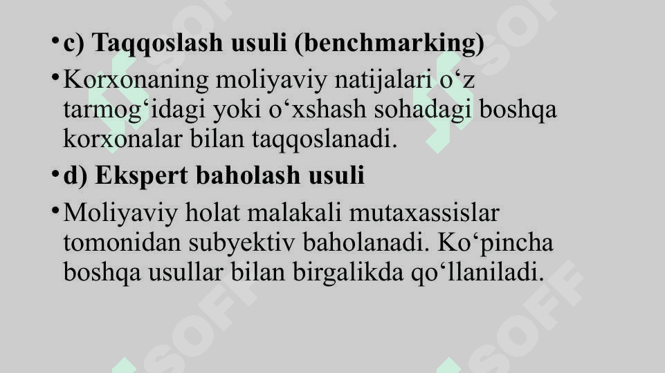 Korxonalar moliyaviy holatini reyting baholash va tahlil qilish 3