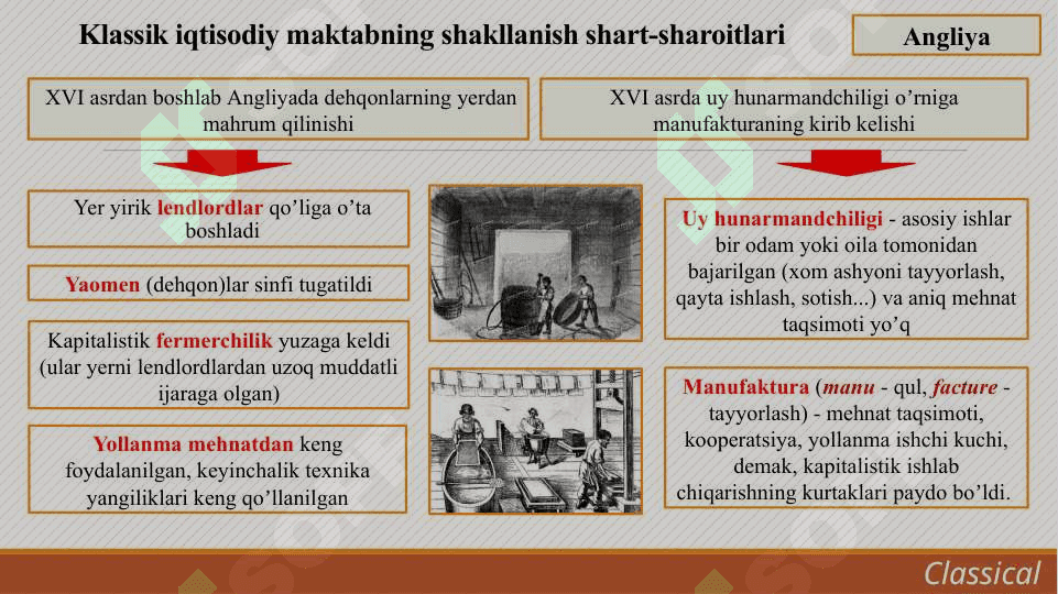 Ilk klassik iqtisodiy maktab.  U. Petti 4