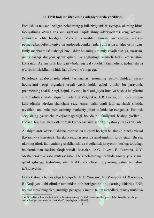 Eshitishida nuqsoni bo’lgan bolalar idrokining o’ziga xos xususiyatlari 5