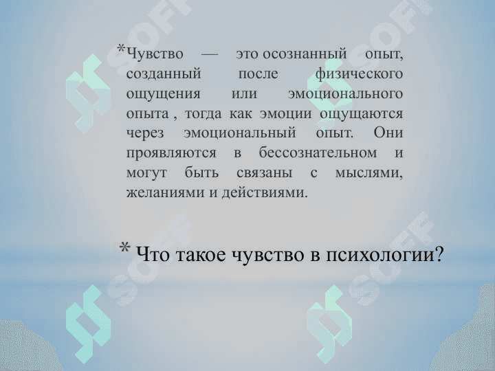 Чувства и Личность 6