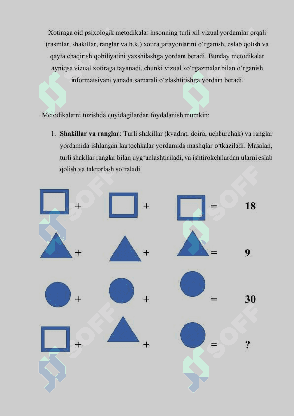 Xotiraga oid psixalagik metodiklar 2