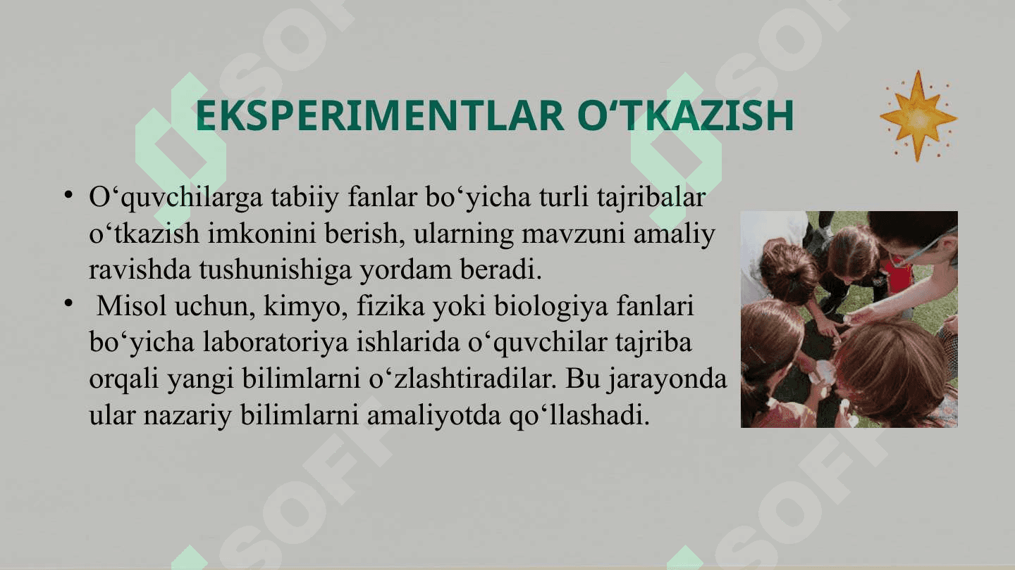 Mavzu : Boshlang‘ich sinflarda tabiiy fanlarni o‘qitishda interfaol metodlar. 4