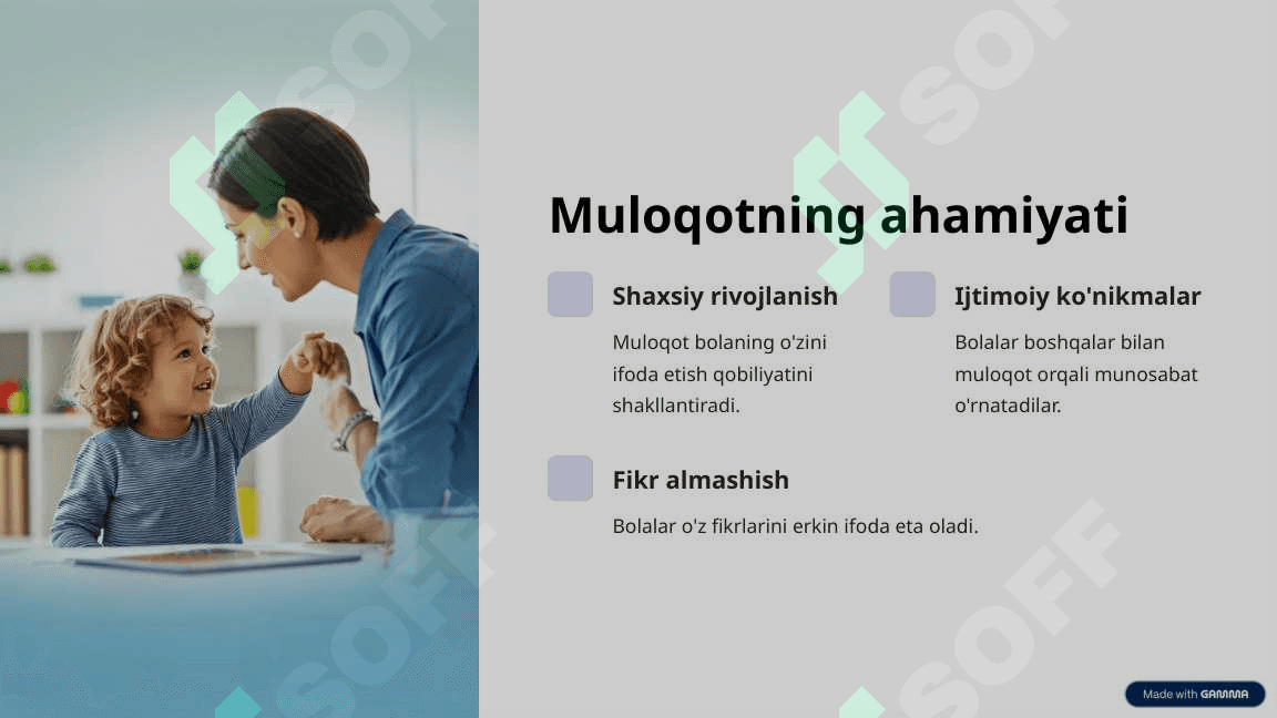 MAKTABGACHA KATTA YOSHDAGI BOLALAR BILAN MULOQOT QILISH SAMARADORLIGI pptx 2