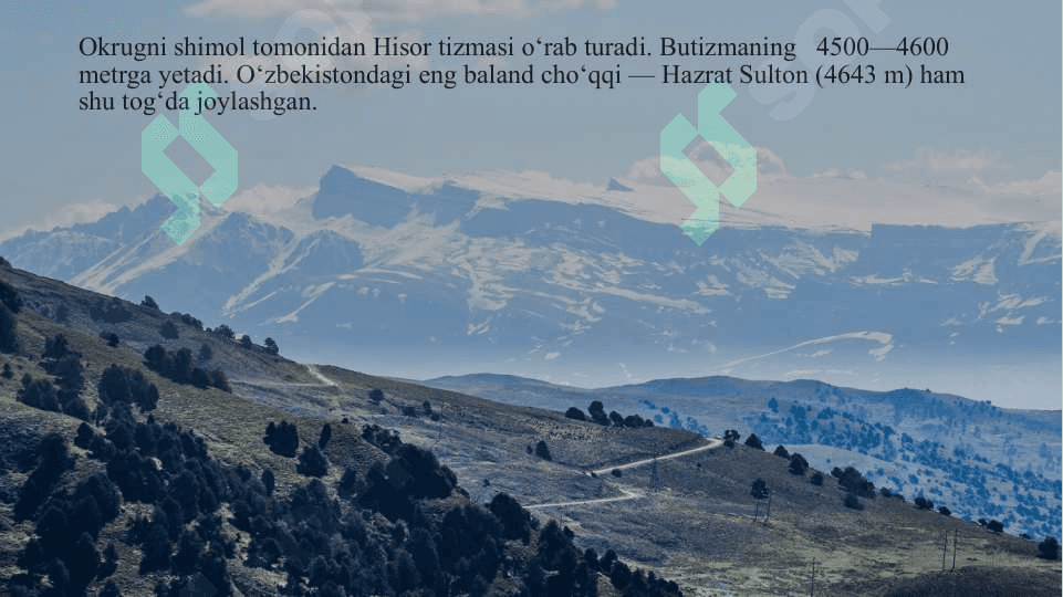 SURXONDARYO TABIIY GEOGRAFIK OKRUGI taqdimot 6