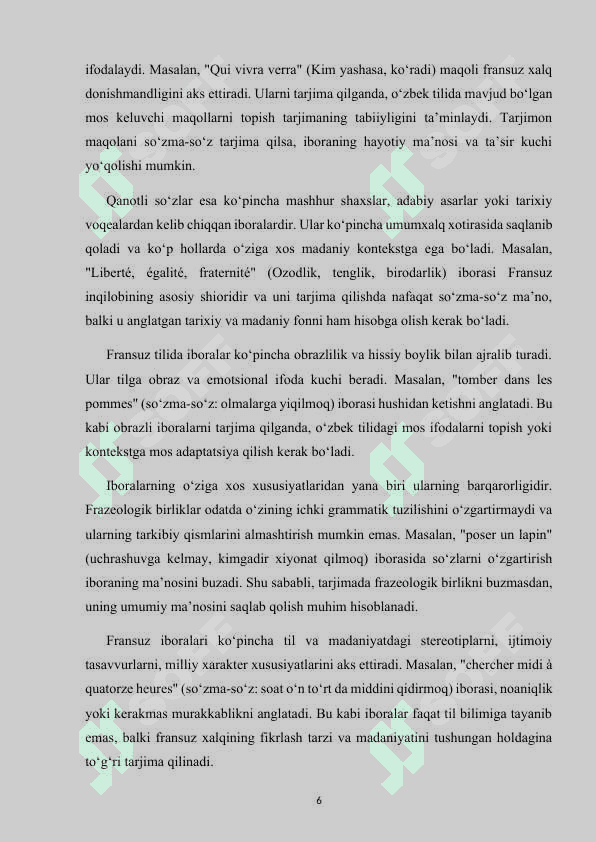 O'rganilayotgan tilidagi iboralarni o'zbek tiliga tarjima qilishdagi muammolar 6