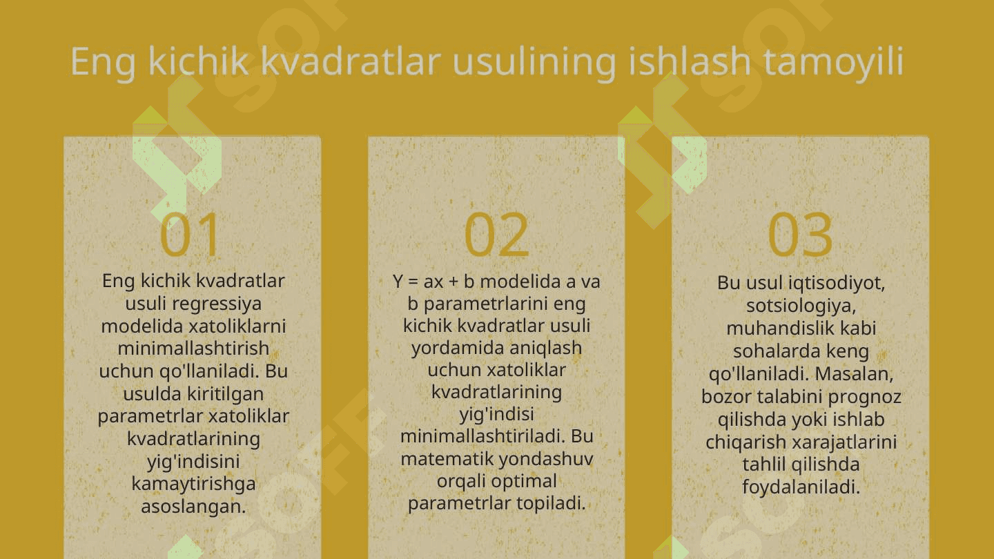 Ekonometrik modellar parametrlarini aniqlashda " eng kichik kvadratlar usuli"dan foydalanish uslubiyoti 4