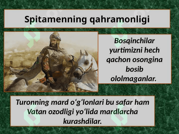 Spitamen boshchiligidagi qo‘zg‘olonchilar 6