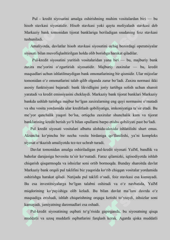 O‘zbekiston Respublikasi pul-kredit siyosati 3