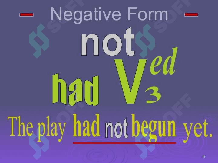 Perfect Tense The Past Perfect Tense 8