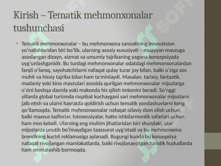 TEMATIK MEHMONXONALAR TAQDIMOTI 2