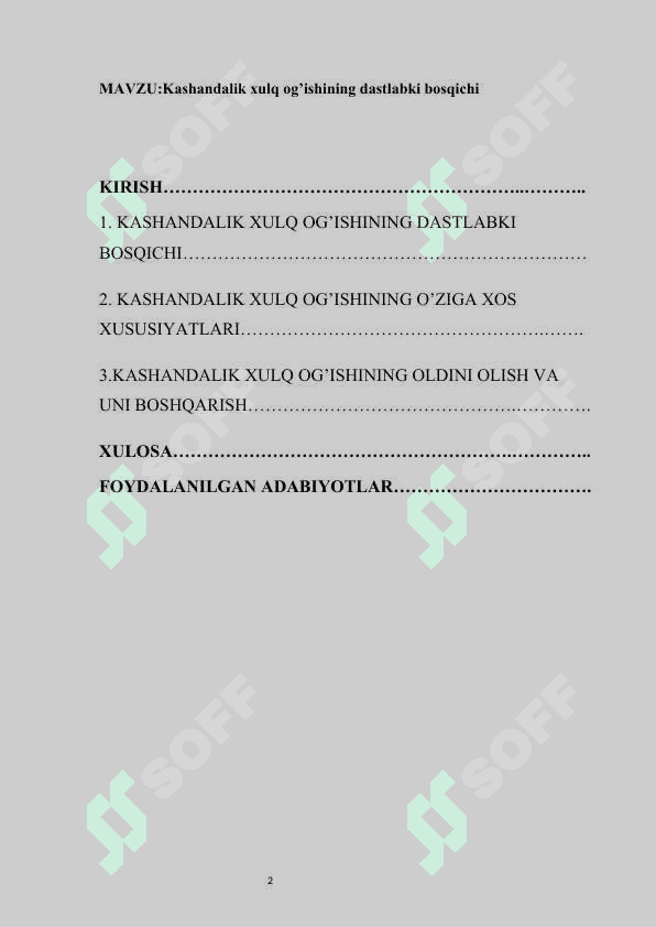 Kashandalik xulq og’ishining dastlabki bosqichi 2