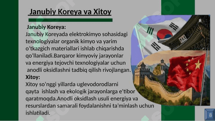 Anodli oksidlash usulida uglevadarodlarni gidrogenlash (tarixy malumotlar) 8