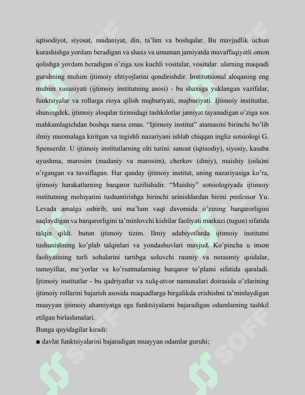 Ijtimoiy institutlar sotsial-psixologik tavsifi 3