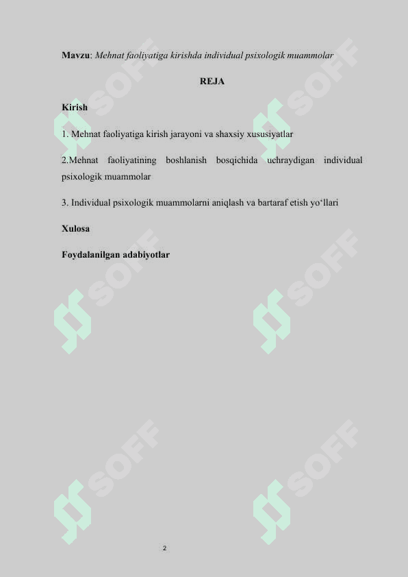 Mehnat faoliyatiga kirishda individual psixologik muammolar 2