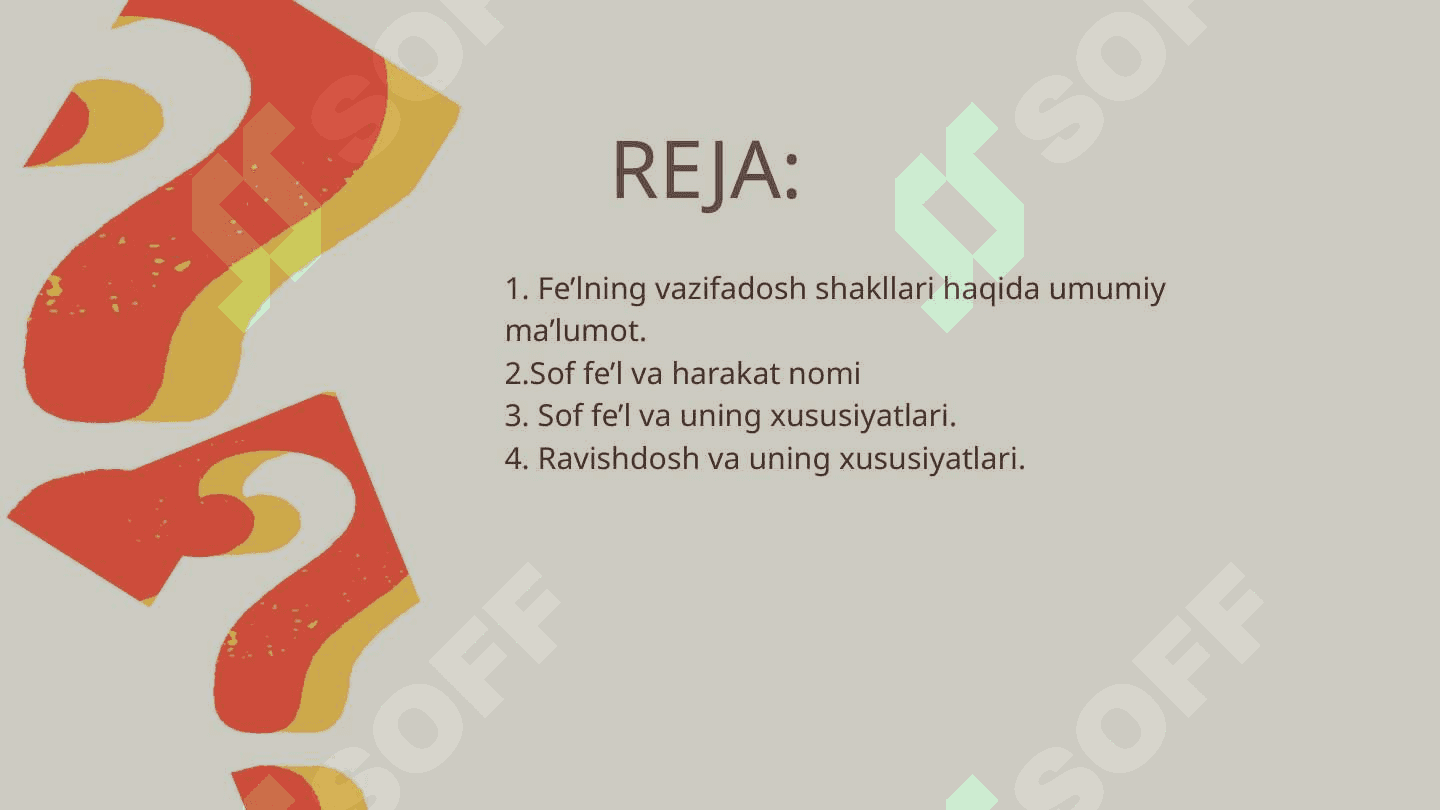 Fe'lning vazifadosh shakllari 2
