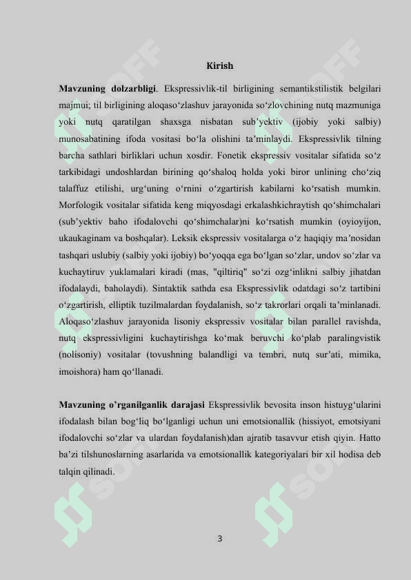 Kurs ishi Badiiy matnda ekspressivlik xususiyati 3