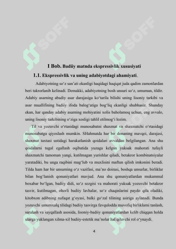 Kurs ishi Badiiy matnda ekspressivlik xususiyati 4