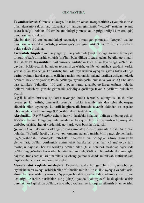 9-sinf Jismoniy tarbiya imtihon savollari 2025 4