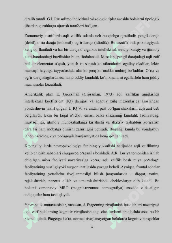 Aqli zaif bolalarning bilish jarayonlarini rivojlanish xususiyatlariAqli zaif bolalarning bilish jarayonlarini rivojlanish xususiyatlariAqli zaif bolalarning bilish jarayonlarini rivojlanish xususiyatlari zaif bolalarning bilish jarayonlarini rivojlanish xususiyatlari 6