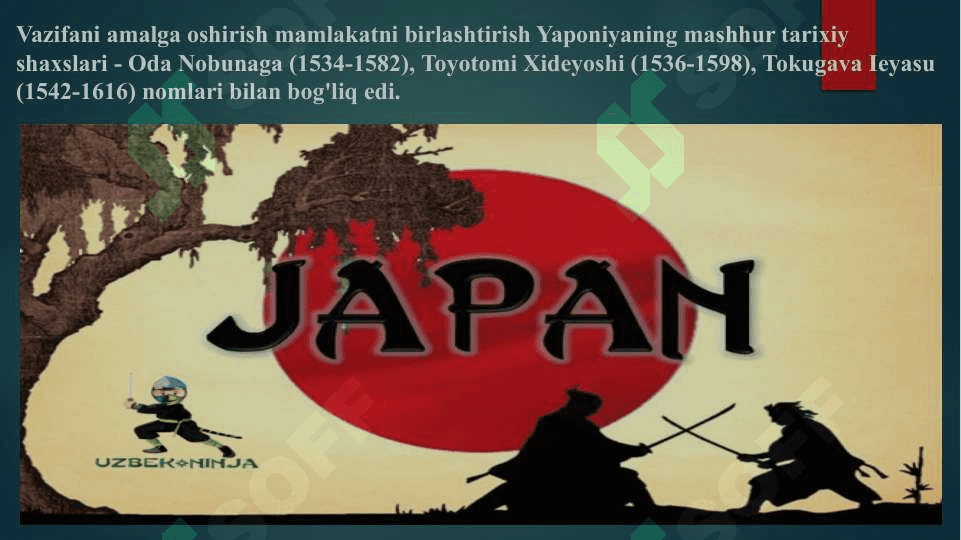 “XVI-XVII asrning birinchi yarmida Yaponiya” 4