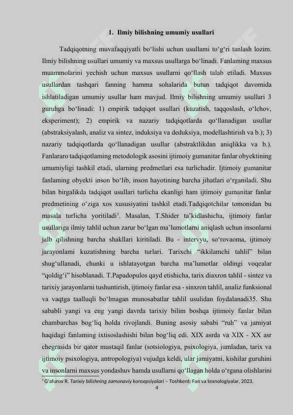 Tarixiy bilishning o'ziga xosligi  va tarixiy bilish tamoyillari 4
