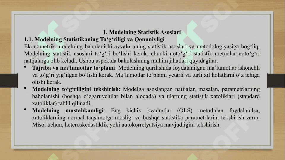 Ekonometrik modullarning sfatini umumiy baholash 4