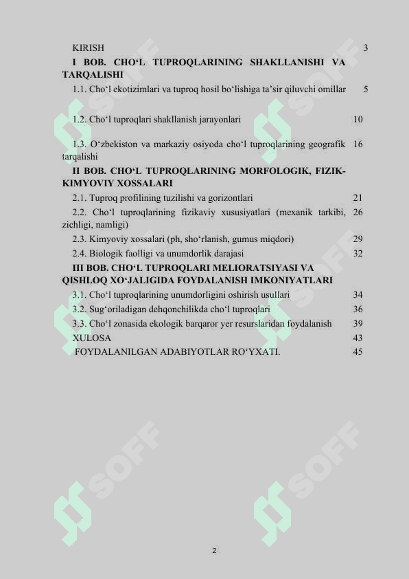 Cho’l zonasi tuproqlari 2