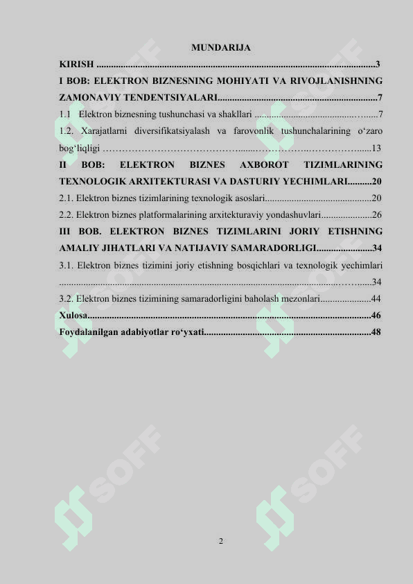 Elektron biznesning tarkibiy qismlari 2