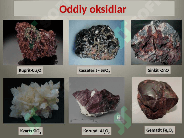 Mavzu: Oksidlar va gidroksidlar minerallarni  binokulyar yordamida oʼrganish va aniqlash. 4