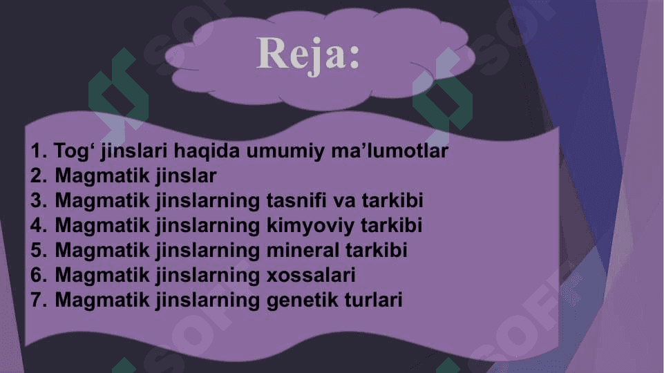 Magmatik tog jinslari 2