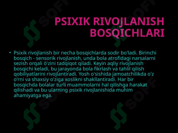 Инсон психикасини антагенитр ривожланиши 7