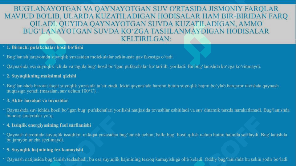 Qaynash va bug`lanish 3