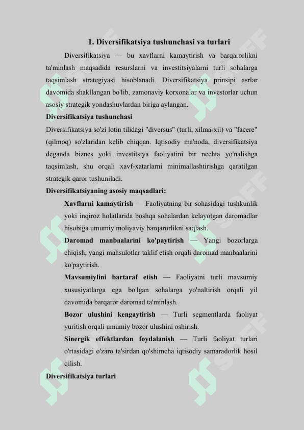 Diversifikatsiya va sug‘urta mexanizmlari 4