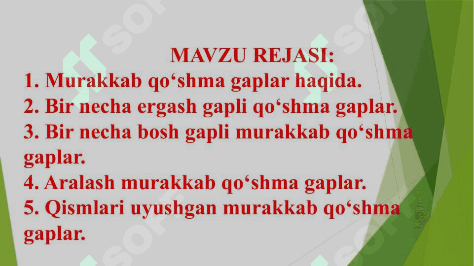 MURAKKAB QO‘SHMA GAPLAR 2