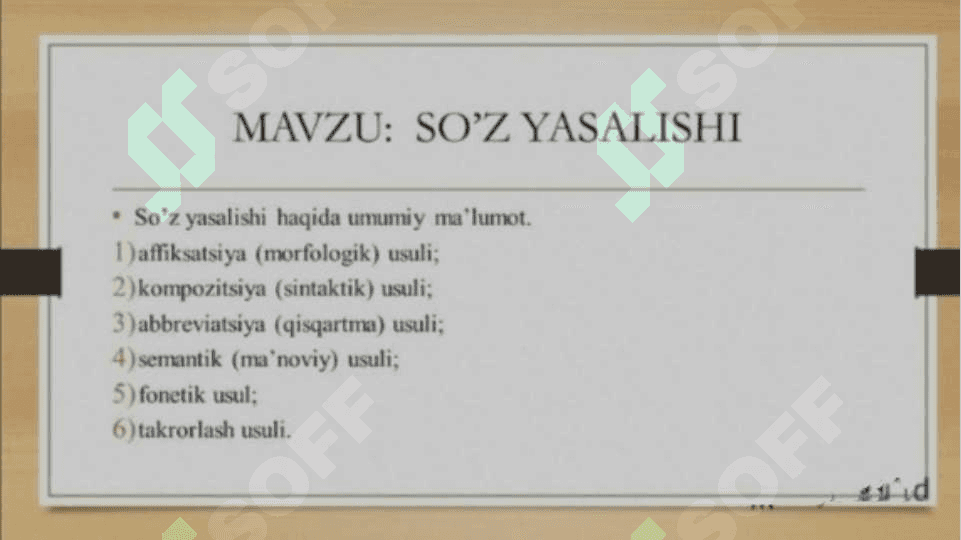 So’z yasalishi 2