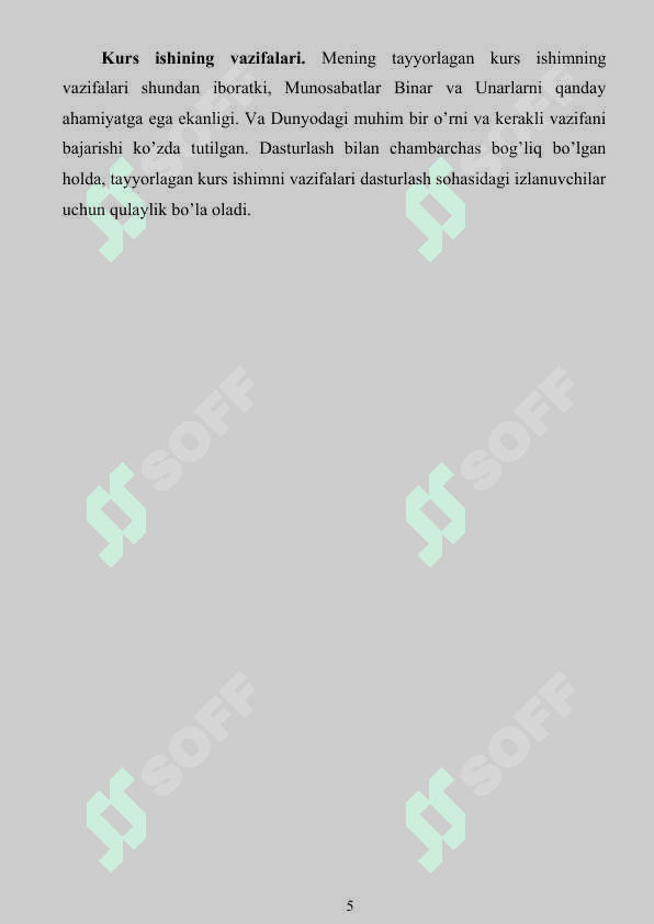 Munosabatlar (Unar va Binar) va ular ustida amallar 4