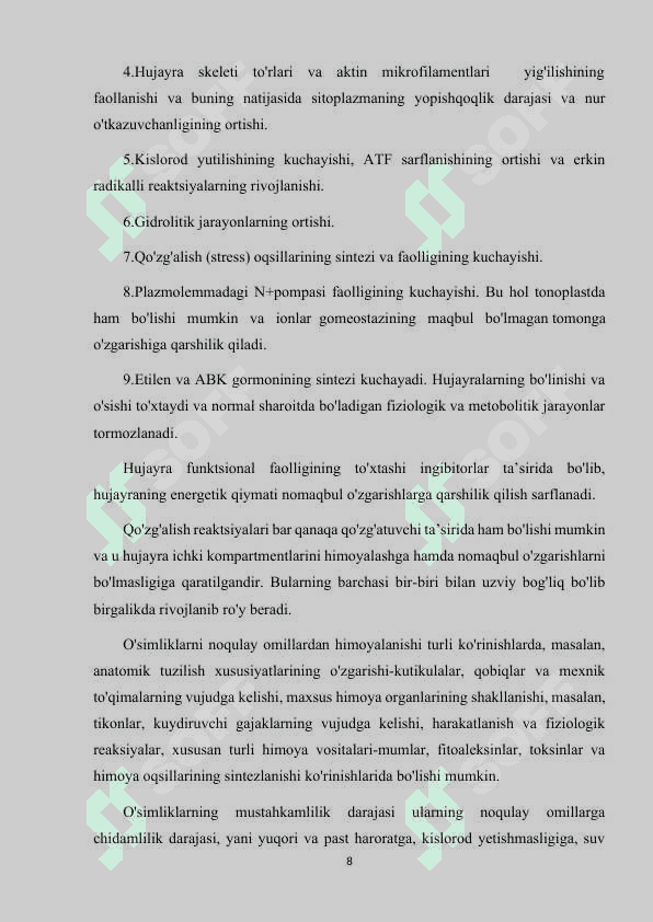 GIDROFIT O'SIMLIKLAR VA ULARNING XOSSALARI 8