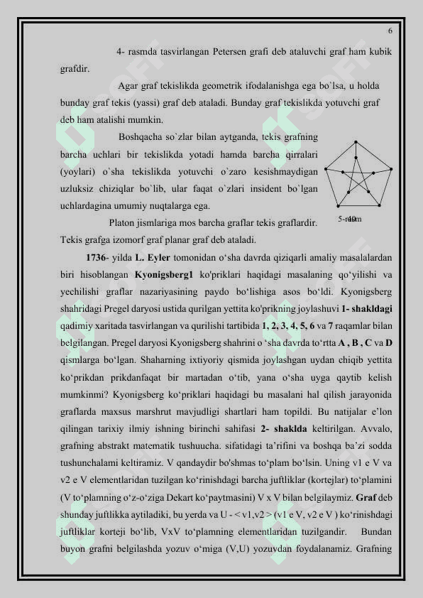 Graflar nazariyasining asosiy tushunchalari 6