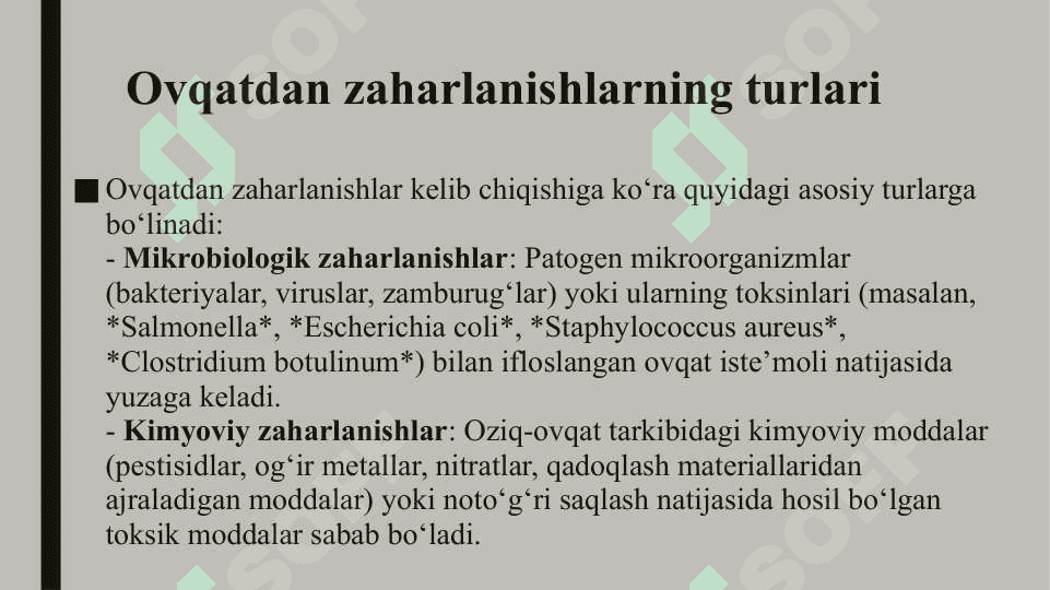 OVQATDAN ZAHARLANISHLAR VA ULARNING PROFILAKTIKASI 5
