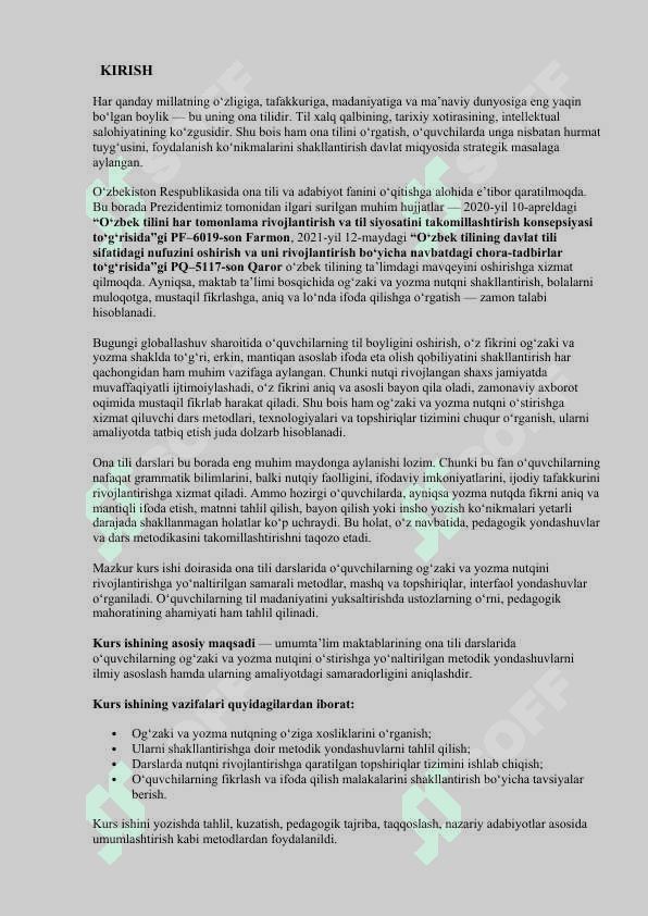 Ona tili darslarida ogʻzaki va yozma nutqni oʻstirish usullari 2