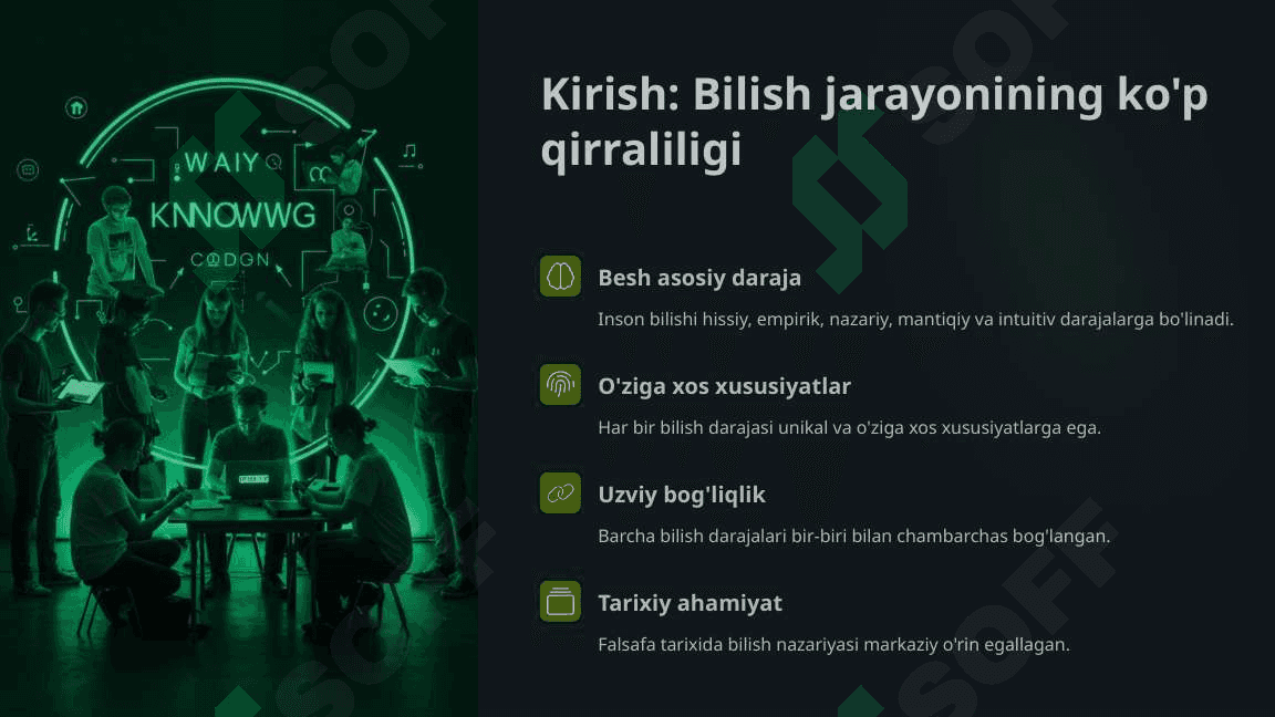 Bilish darajalarining o'zaro aloqasi va farqi 2