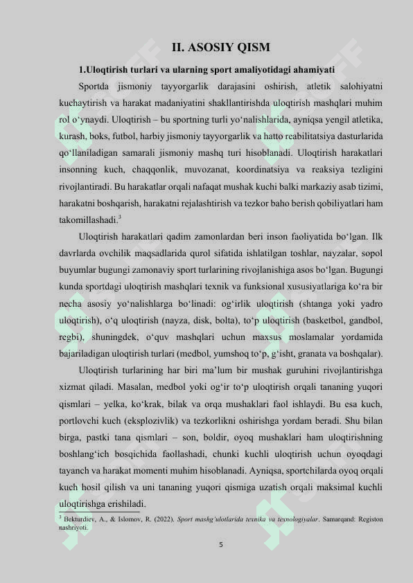 Uloqtirish turlari texnikasini o‘rgatish metodikasi. 5