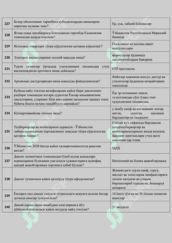 DAVLAT XIZMATCHISI ARGOS TEST  2025-2026 8