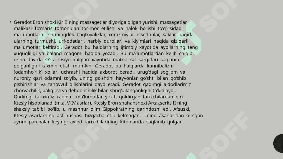 O’rta Osiyo shaharlari bo’yicha olib borilgan tadqiqotlar 6
